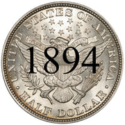 1894 Barber Half Dollar