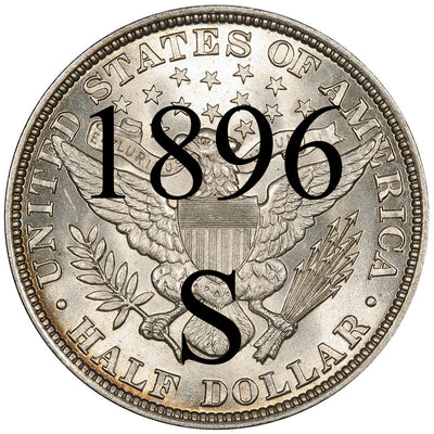 1896-S Barber Half Dollar