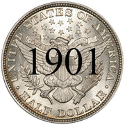 1901 Barber Half Dollar