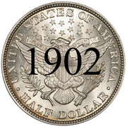 1902 Barber Half Dollar