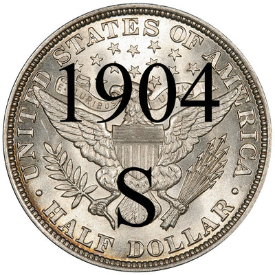 1904-S Barber Half Dollar