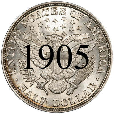 1905 Barber Half Dollar