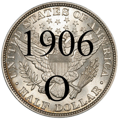 1906-O Barber Half Dollar