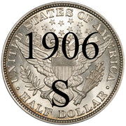 1906-S Barber Half Dollar