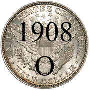 1908-O Barber Half Dollar