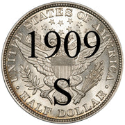 1909-S Barber Half Dollar