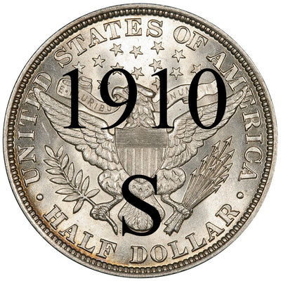 1910-S Barber Half Dollar