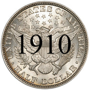1910 Barber Half Dollar