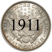 1911 Barber Half Dollar