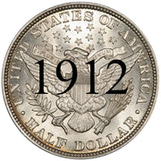 1912 Barber Half Dollar