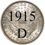 1915-D Barber Half Dollar