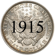 1915 Barber Half Dollar