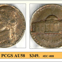 1973-D Jefferson Nickel Struck On Lincoln Cent Planchet Coin Error! #EC-008