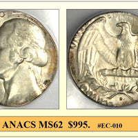 No Date-D Silver Quarter Struck On a Siver Dime Planchet Coin Error! #EC-010