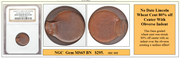 No Date Lincoln Wheat Cent 80% off Center With Obverse Indent #EC-032