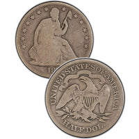 1861-S Seated Liberty Half Dollar , Type 1 "Obverse Stars NO Motto"
