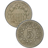 1867 Shield Nickel "No Rays on Reverse"