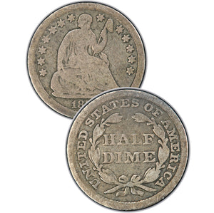 1855-O Seated Half Dime , Type 3 "Arrows at Date"