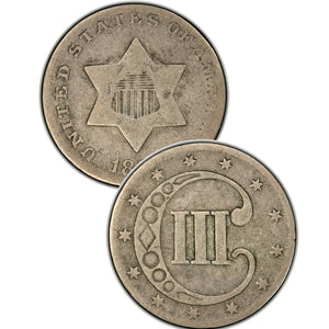 1851-O Three Cent Silver Piece , Type 1 "Small Star"