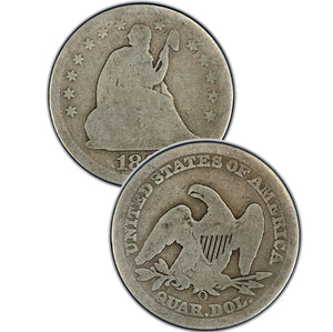 1876-CC Seated Liberty Quarter , Type 4 "In God We Trust" Motto