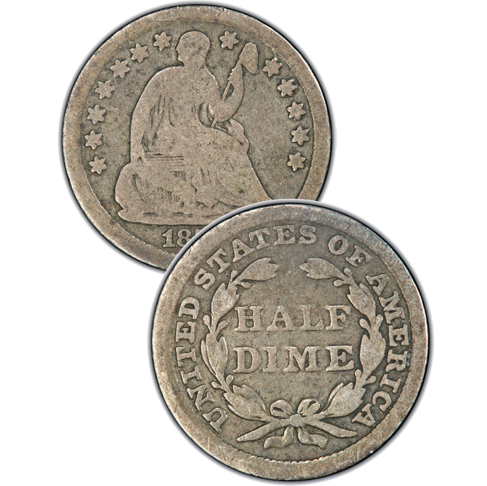 1840-O "With Drapery" Seated Half Dime , Type 2 "Stars on Obverse"