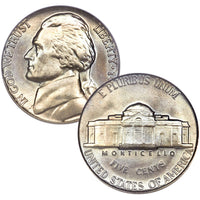 1980-2003 "Montecello Reverse" Uncirculated Jefferson Nickels