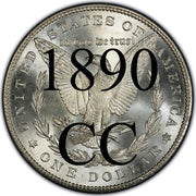 1890-CC Morgan Silver Dollar