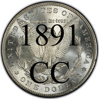 1891-CC Morgan Silver Dollar