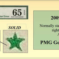 2009 $1 FRN Solid Star Currency Error! #PE-091