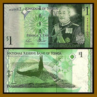 2008 Tonga 1 Dollar  “King Tupou VI /Whale” World Currency, Uncirculated