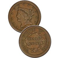 1849 Braided Hair Half Cent