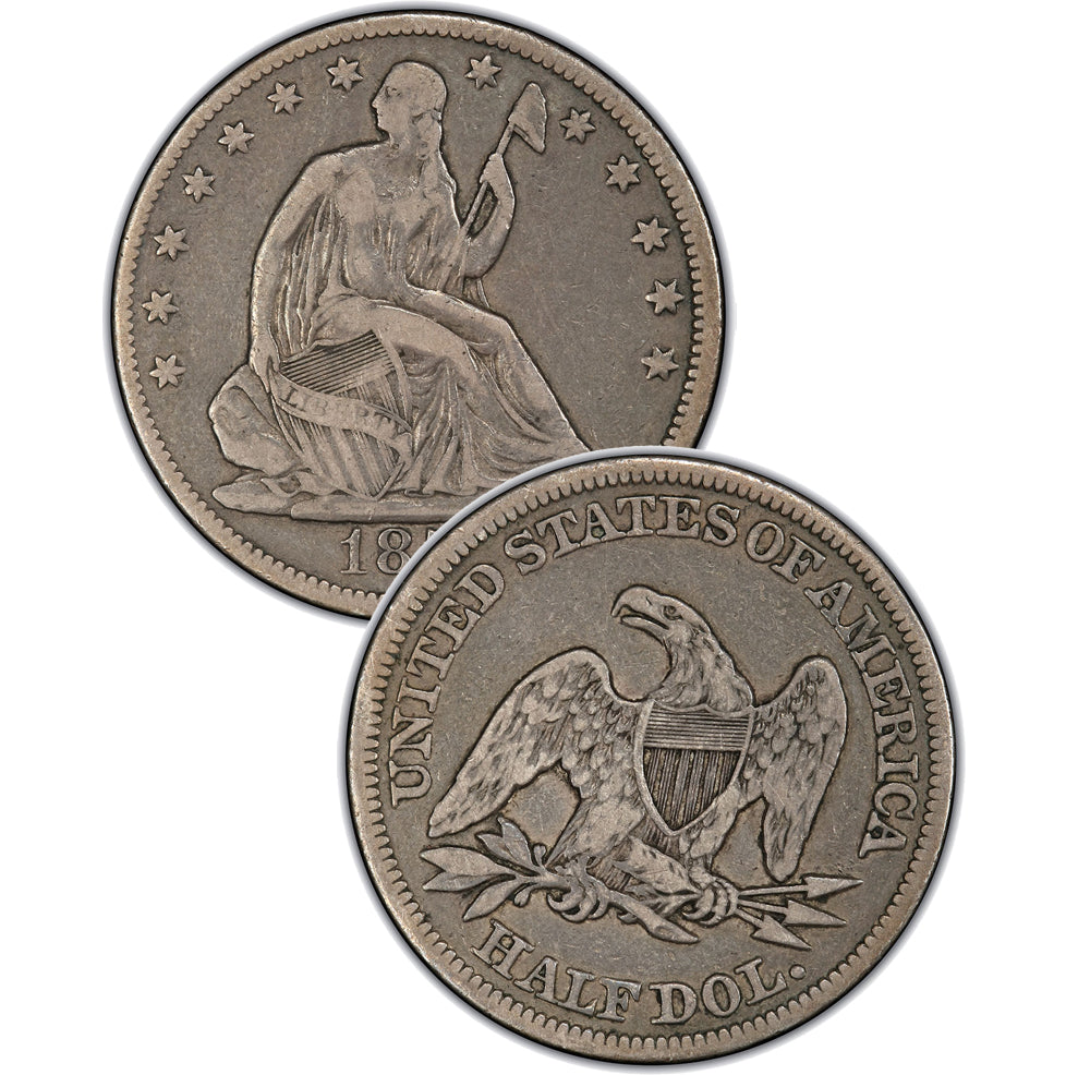 1867 Seated Liberty Half Dollar , Type 4 "With Motto"