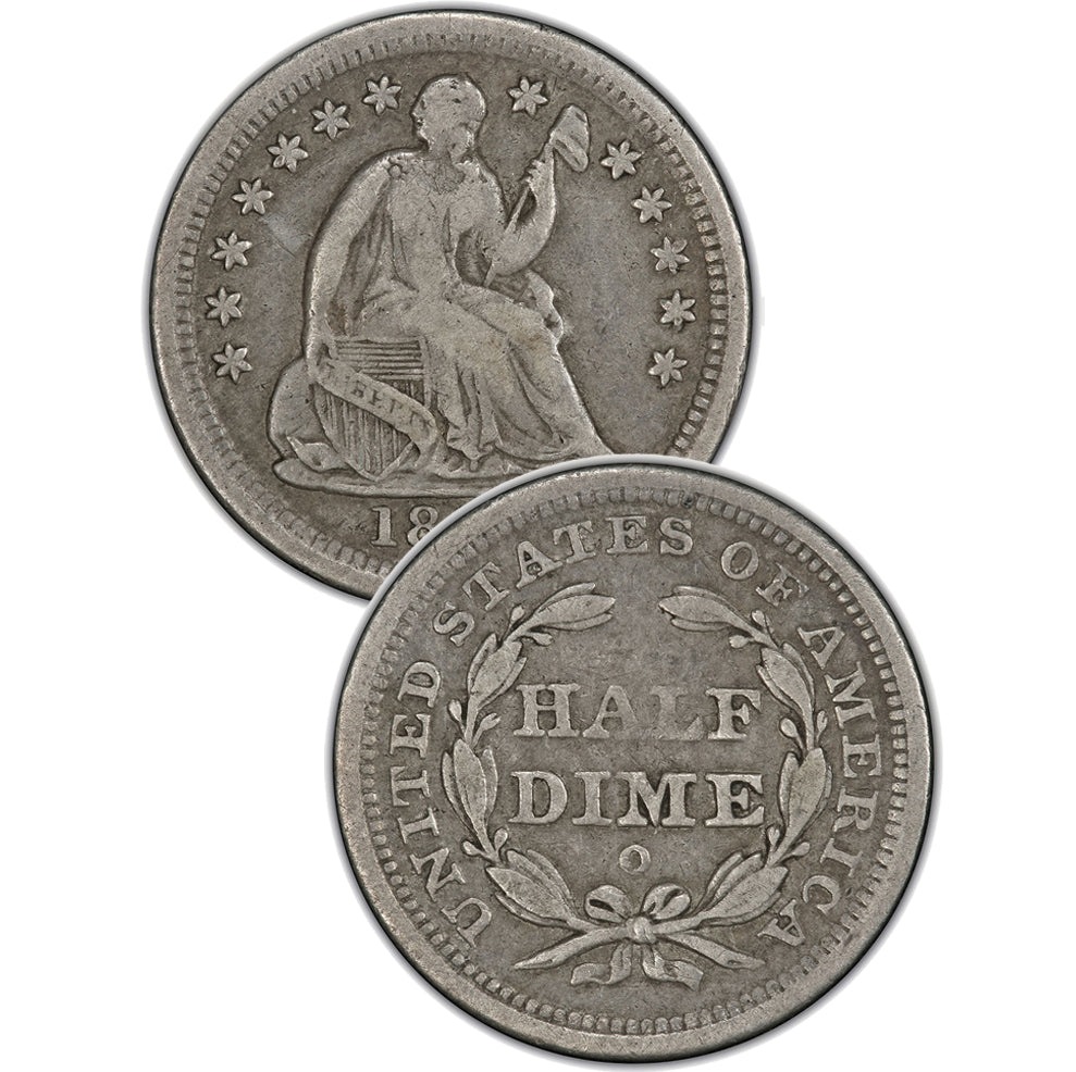 1855 Seated Liberty Half Dime Type 3 "Arrows at Date"