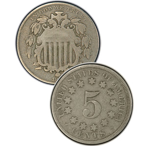 1873 Shield Nickel "Open 3"