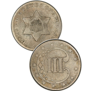 1853 Three Cent Silver Piece , Type 1 "Small Star"