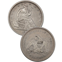 1872-S Seated Liberty Half Dollar , Type 4 "With Motto"
