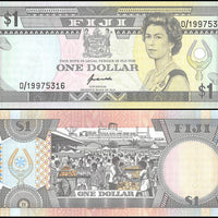 1993 Fiji 1 Dollar “Queen Eliz. II / Fruit Market”World Currency, Circulated