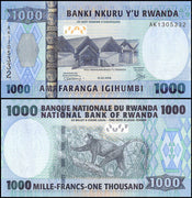 2008 Rwanda 1000 Francs “Monkey” World Currency, Uncirculated